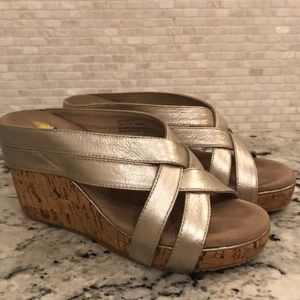 Ladies champagne wedges